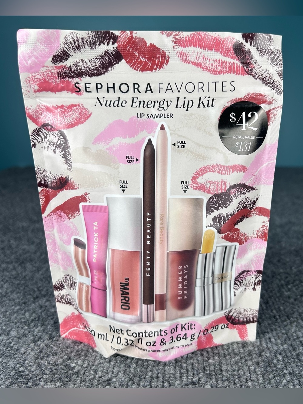 SEPHORA FAVORITES Nude Energy Lip Kit 7 Pc SEALED Tarte Prada Mario Fenty Rare B